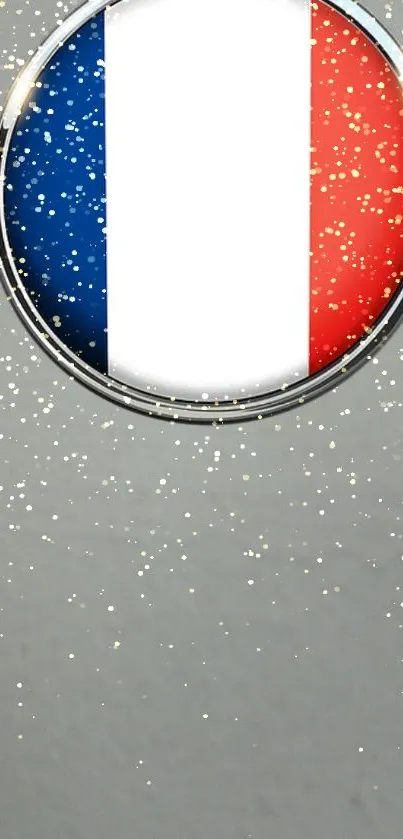 French flag black wallpaper with golden glitter accents.