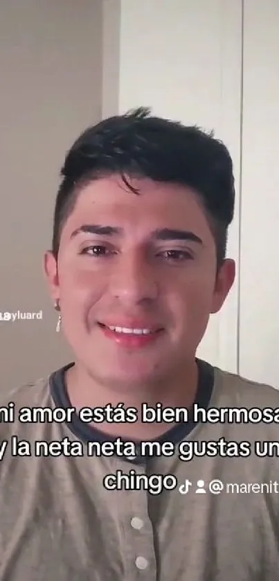 Portrait of a smiling man on neutral background