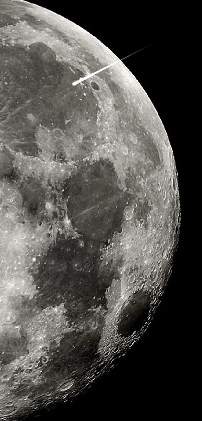 Detailed full moon image against a black space background.