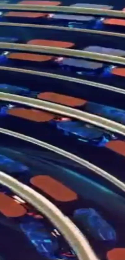 Futuristic abstract design with vibrant colors.