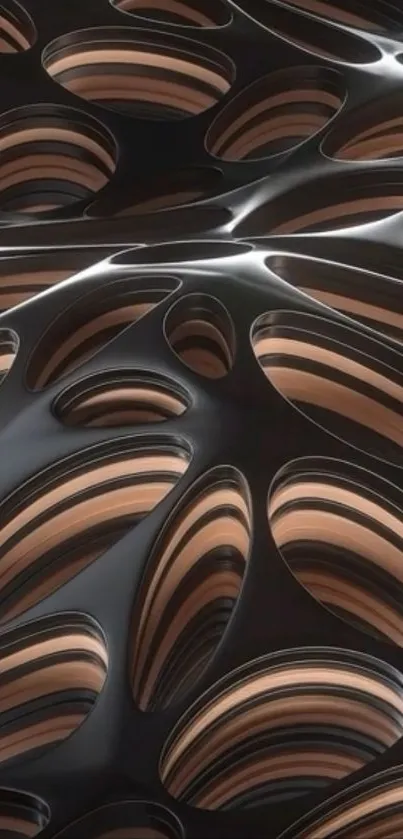 Futuristic abstract wallpaper with glossy patterns.