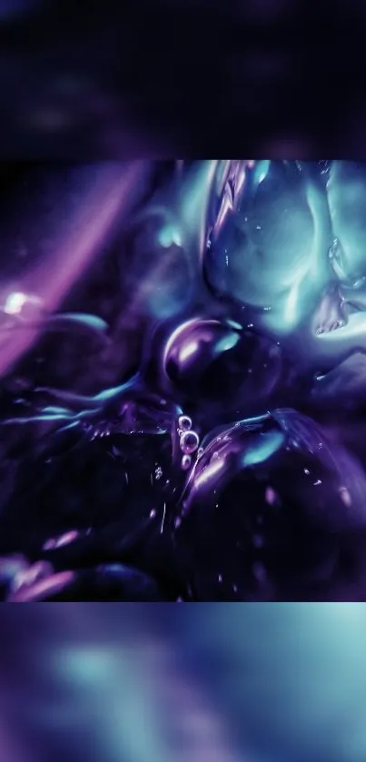 Futuristic abstract wallpaper with purple and blue hues for mobile display.