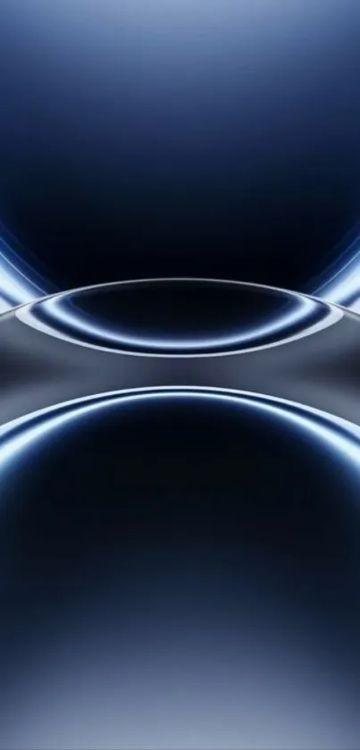 Futuristic abstract phone wallpaper with metallic curves.