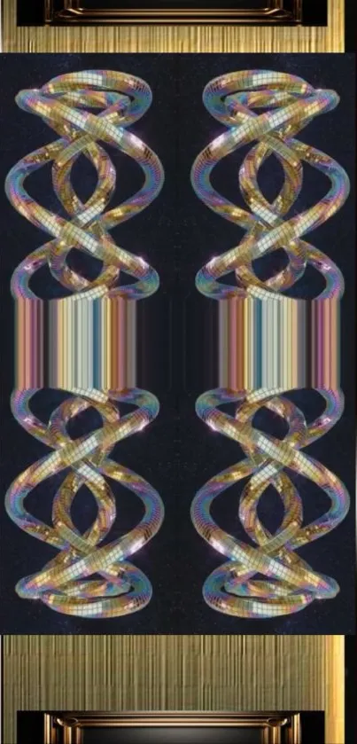 Futuristic abstract twist pattern wallpaper with vivid colors