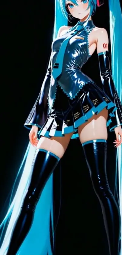 Anime character with futuristic design.