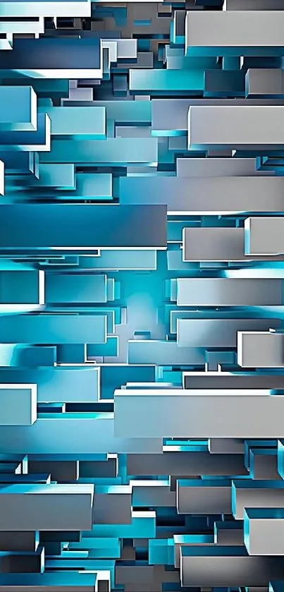 Futuristic geometric mobile wallpaper with a blue abstract design.