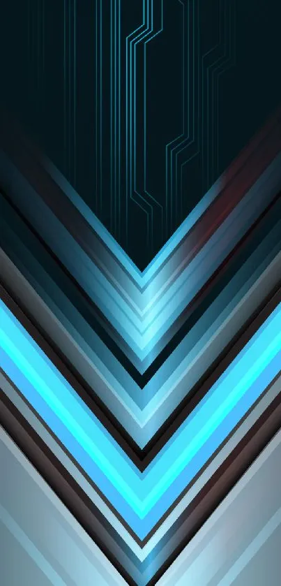 Futuristic blue geometric mobile wallpaper with dynamic lines.