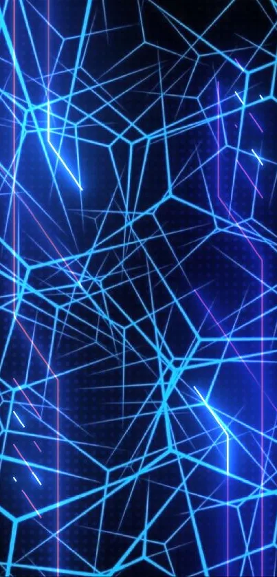 Futuristic blue line geometric wallpaper design.
