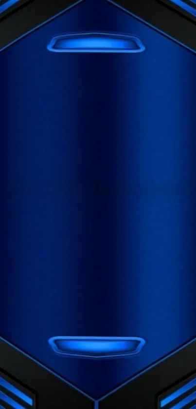 Futuristic blue geometric design mobile wallpaper.