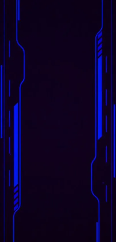 Futuristic blue tech design wallpaper with abstract patterns.