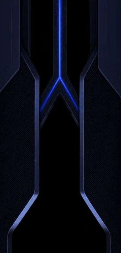 Futuristic blue tech design wallpaper with sleek lines.