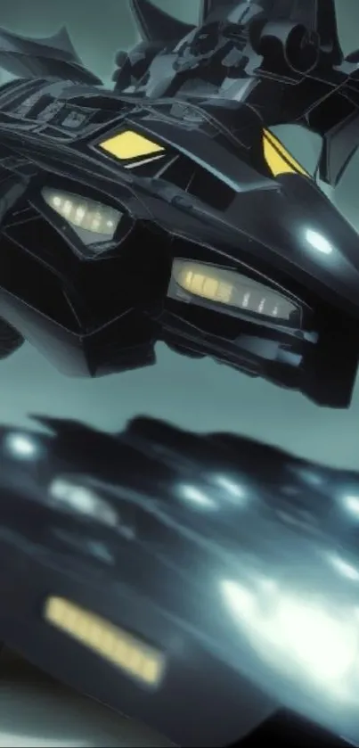 Futuristic car concept art wallpaper with sleek design and dark theme.