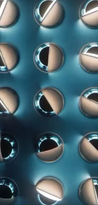 Futuristic circular pattern mobile wallpaper.