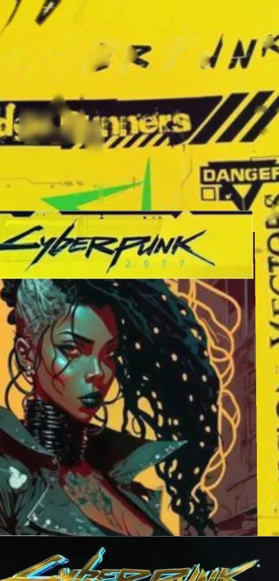 Cyberpunk 2077 futuristic art wallpaper with vibrant colors.