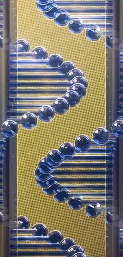 Futuristic DNA design pattern wallpaper with geometric elements.