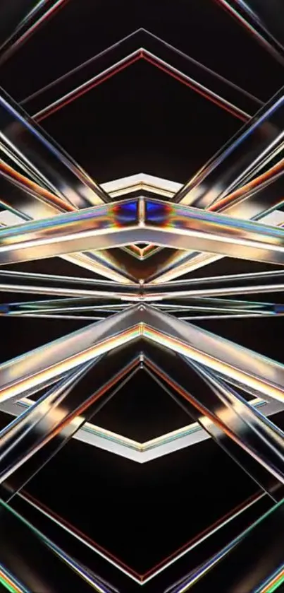 Futuristic geometric pattern with sleek lines.