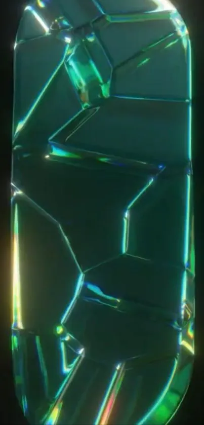 Futuristic geometric neon wallpaper design.