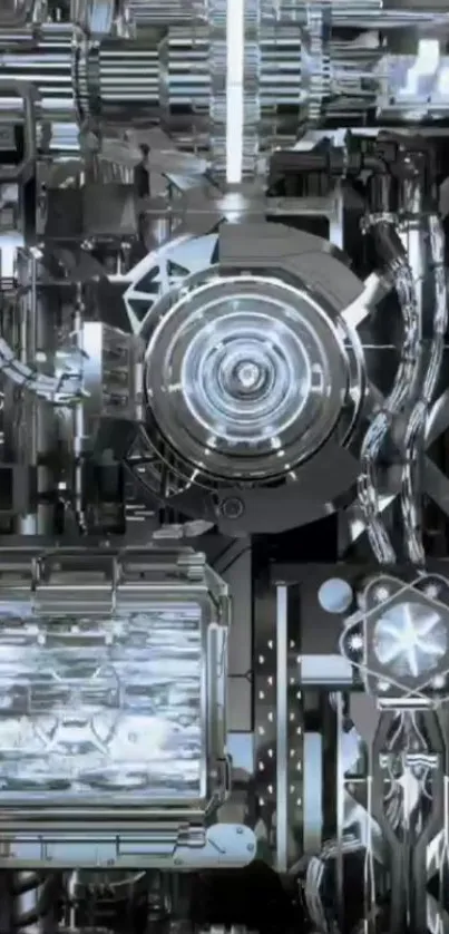 Futuristic mechanical design wallpaper