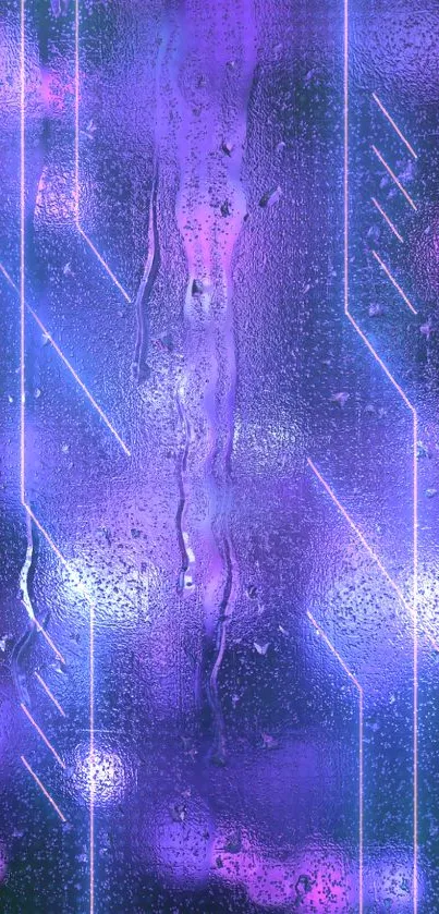 Futuristic purple and pink neon circuit wallpaper with glowing lines.