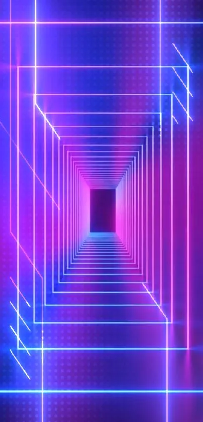 Futuristic neon geometric wallpaper with vibrant lines.