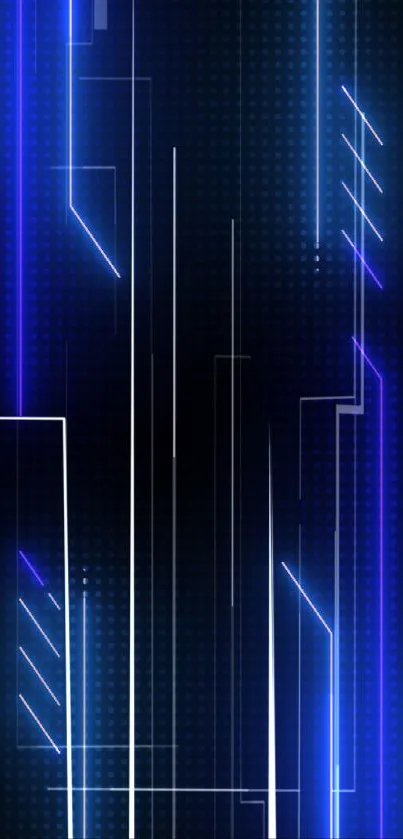 Futuristic neon lines on a dark background, perfect for a tech-themed wallpaper.