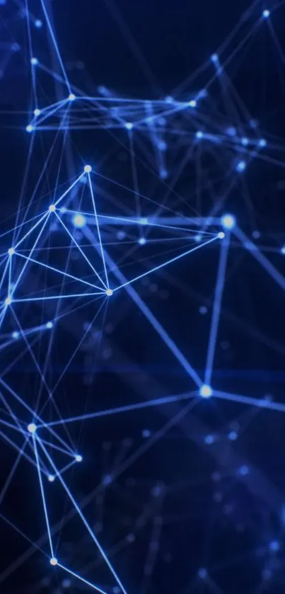 Abstract blue network connections wallpaper