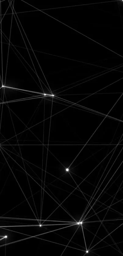 Sleek futuristic network lines on dark wallpaper