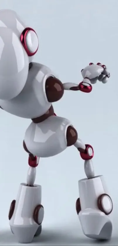 Sleek futuristic robot design for mobile wallpaper.