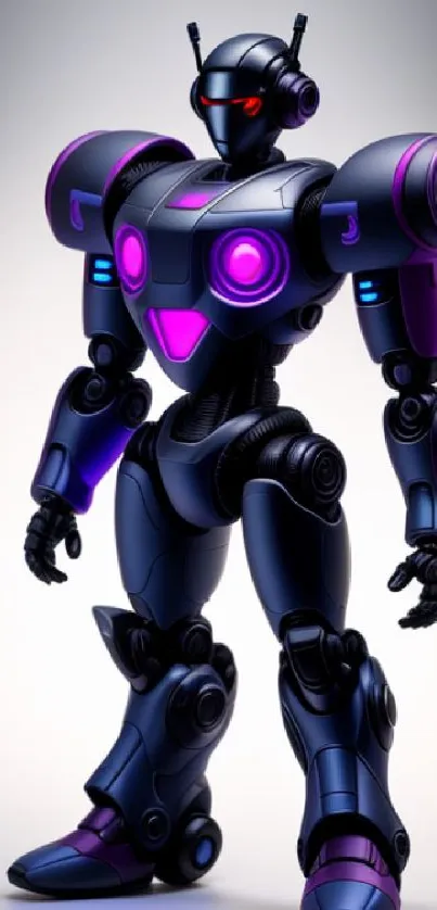 Vibrant futuristic robot design on a mobile wallpaper.