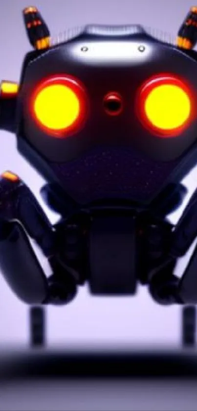 Futuristic robot with glowing eyes and sleek design, ideal for sci-fi enthusiasts.