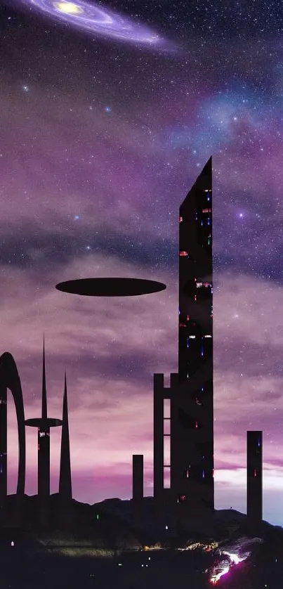 Futuristic galaxy scene with planets and cosmic landscapes.