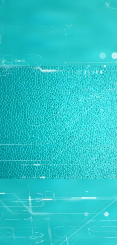 Futuristic teal cyber grid wallpaper with digital patterns.