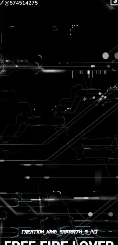 Futuristic tech black wallpaper for mobile with digital gaming style.