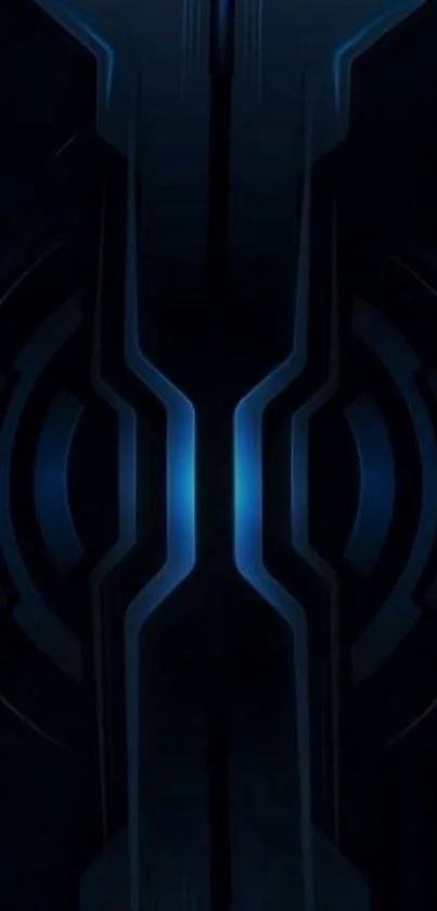 Futuristic abstract tech blue wallpaper design.