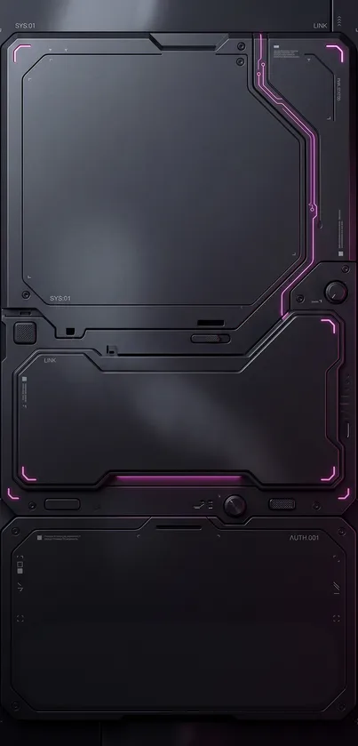 Futuristic tech circuit design with neon accents