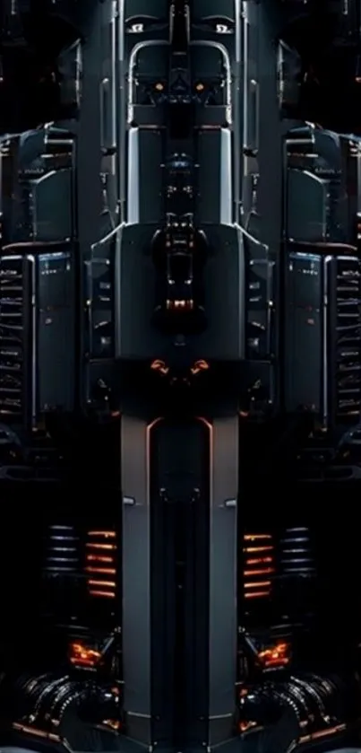 Futuristic sci-fi design wallpaper with dark and sleek elements