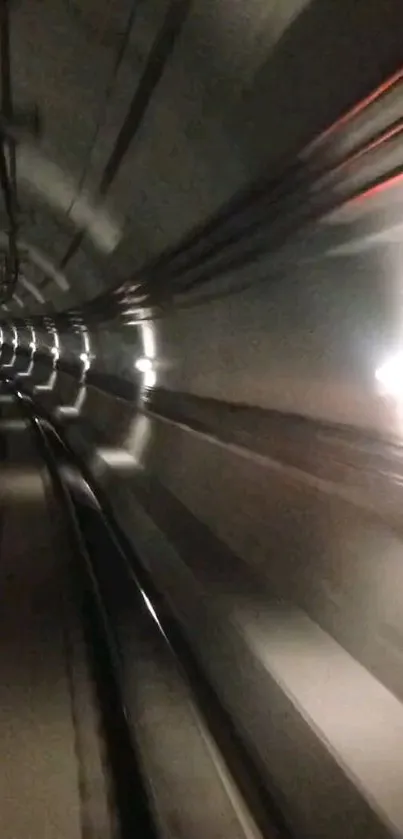 Dynamic futuristic tunnel with motion effects and light accents.