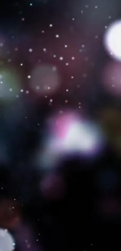 Ethereal galactic bokeh wallpaper with cosmic night sky effect.