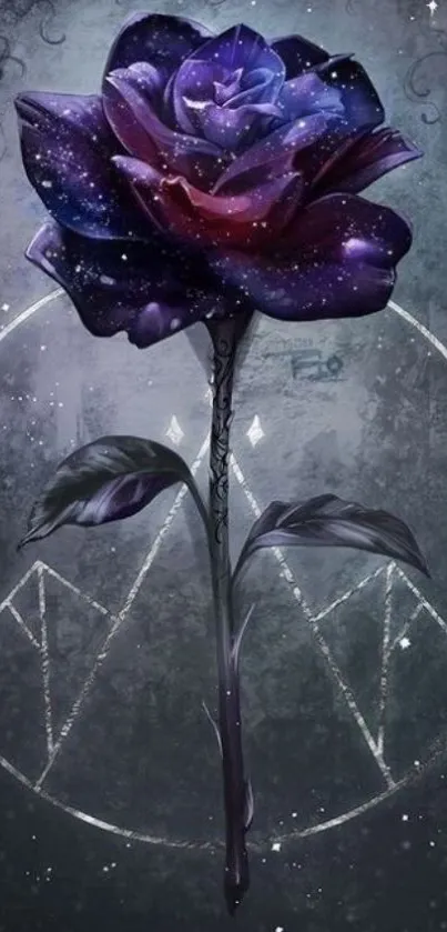 A galactic-themed dark purple rose with cosmic patterns stands out uniquely.