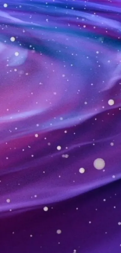 Purple galaxy wallpaper with cosmic stars.