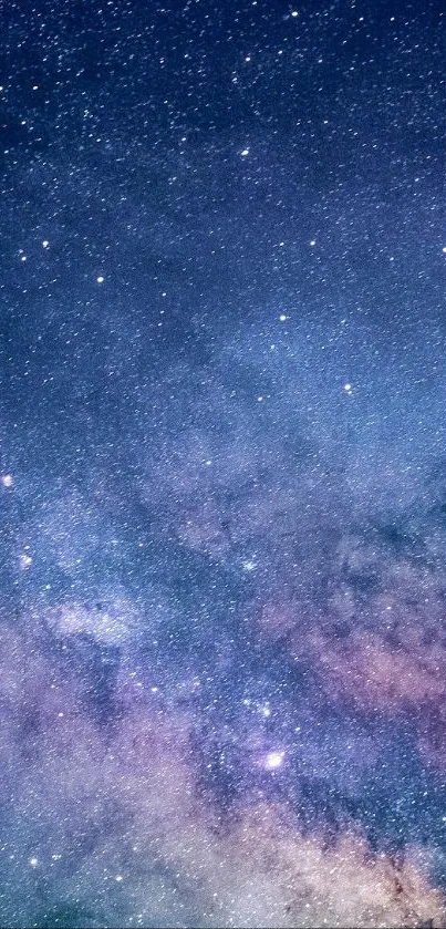 Starry galaxy wallpaper with purple hues.