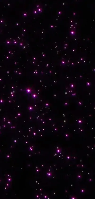 Starry night sky with purple galaxy effect.