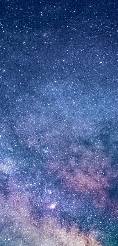 Starry galaxy wallpaper with cosmic colors.