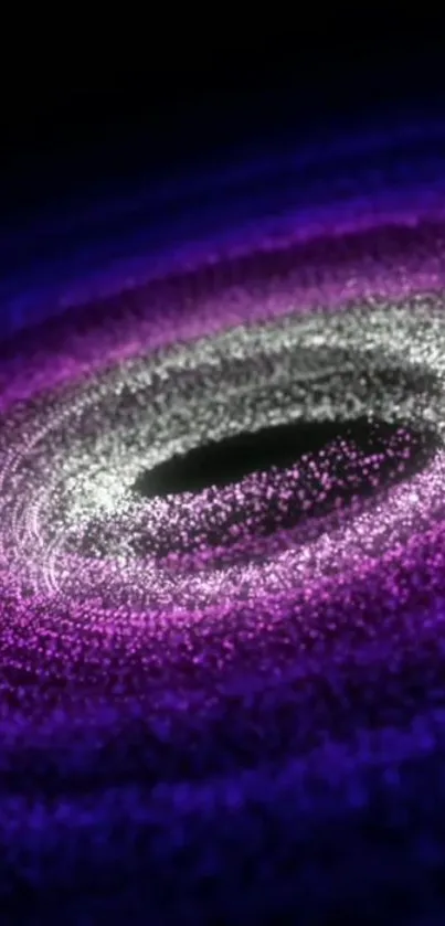 Purple galaxy swirl wallpaper with cosmic design.