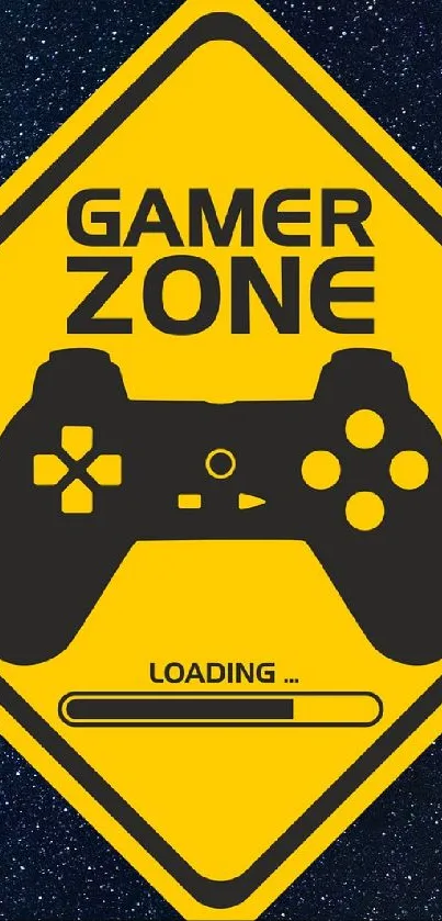 Gamer Zone wallpaper with galaxy background and controller sign.