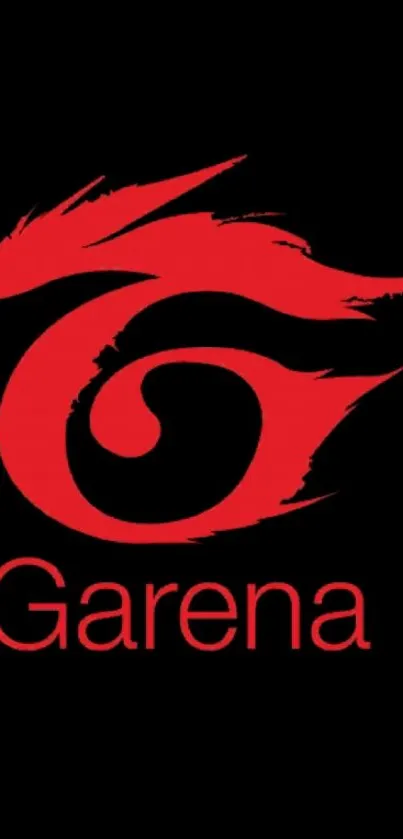 Garena dragon logo on black background wallpaper