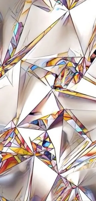 Geometric abstract art with colorful patterns