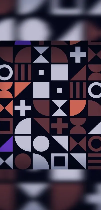 Bold geometric abstract mobile wallpaper.