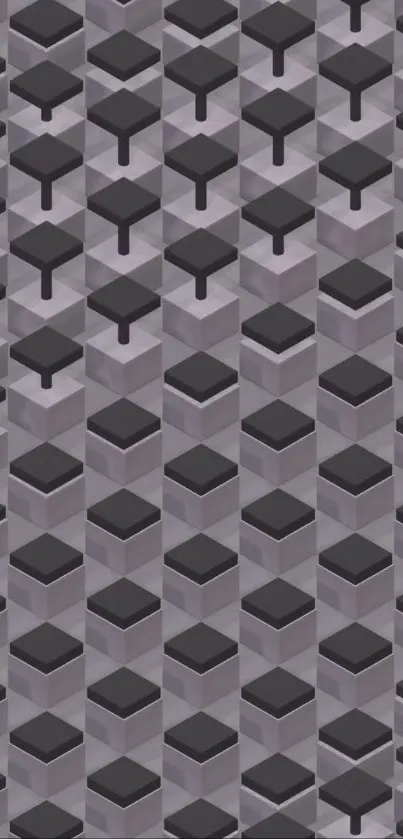 Abstract geometric pattern with black cubes.