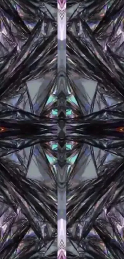 Intricate geometric abstract mobile wallpaper design.